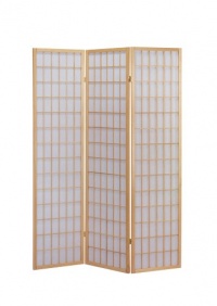 ACME 02285 Naomi 3-Panel Wooden Screen, Natural Finish