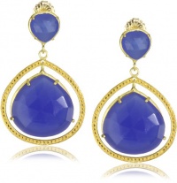 Coralia Leets Jewelry Design Riviera Collection 12 and 26mm Single Frame Earrings Deep Blue Chalcedony Coralia Leets Jewelry Design Riviera Collection 12 and 26mm Single Frame Earrings Deep Blue Chalcedony