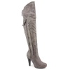 G by Guess Women's Vachela Over The Knee Boots in Dark Gray