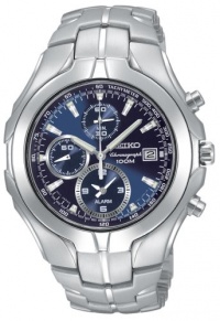 Seiko Men's SNAC93 Excelsior Alarm Chronograph Silver-Tone Watch