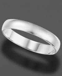 The perfect ring for everyday wear: a 14k white gold band. Size 4-8.