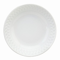 Traditional basket weave pattern made from white French Limoges porcelain.