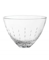 Style and quality go hand-in-hand in the Modern Love crystal bowl, featuring striking clarity and a delicate cut motif by Monique Lhuillier. Style and quality go hand-in-hand in the Modern Love crystal bowl, featuring striking clarity and a delicate cut motif by Monique Lhuillier.