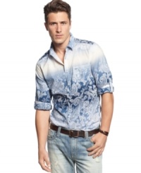 Pattern is prison. Change yours up with this paisley print shirt from Vintage Red and break free from the shackles of standard summer style. Pattern is prison. Change yours up with this paisley print shirt from Vintage Red and break free from the shackles of standard summer style.