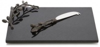 Michael Aram Olive Branch Cheese Board & Knife Oxidized - 112278 Michael Aram Olive Branch Cheese Board & Knife Oxidized - 112278