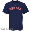 MLB Boston Red Sox Navy Blue Big Sizes Wordmark T-shirt (XXXXX-Large)