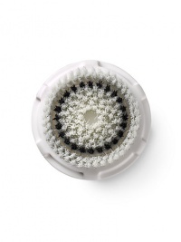 Made of a soft nylon derivative, especially for sensitive skin. Replace brush head every 90 days Mounts easily on Clarisonic handle Made of a soft nylon derivative, especially for sensitive skin. Replace brush head every 90 days Mounts easily on Clarisonic handle