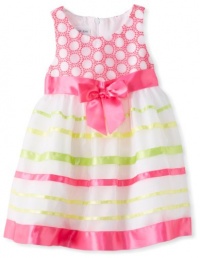 Bonnie Jean Girls 2-6X Pastel Ribbon Stripe Dress, Pink, 4T Bonnie Jean Girls 2-6X Pastel Ribbon Stripe Dress, Pink, 4T