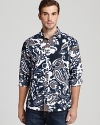 Michael Kors Paisley Printed Woven Sport Shirt - Slim Fit