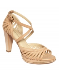A sexy, strappy pump with criss crossing straps across the ankle. Adrienne Vittadini's Arthur sandals look good on everyone. A sexy, strappy pump with criss crossing straps across the ankle. Adrienne Vittadini's Arthur sandals look good on everyone.