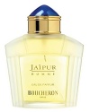 Jaïpur Homme, a rich fragrance with sensuous, spicy notes. Fresh top notes and a spicy harmony, softened by an intense and woody signature.A bold and contemporary architectural bottle containing an intense, sophisticated fragrance concentration.