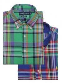 Polo Ralph Lauren Custom-Fit Poplin Madras Button Down Polo Ralph Lauren Custom-Fit Poplin Madras Button Down
