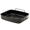 Emeril by All-Clad E9199764 Hard Anodized Nonstick Roaster with Nonstick Rack Cookware, Black