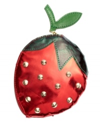 Simply delicious. A yummy strawberry design graces the front of this playful Betsey Johnson purse that's perfect for pool parties or play dates with your BFF. The well-organized interior with pockets a plenty lets you bring along all your essentials. Simply delicious. A yummy strawberry design graces the front of this playful Betsey Johnson purse that's perfect for pool parties or play dates with your BFF. The well-organized interior with pockets a plenty lets you bring along all your essentials.
