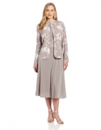 Jessica Howard Women's Plus-Size 2 Piece Crop Jacket With Sleeveless Ruched Waist Dress Jessica Howard Women's Plus-Size 2 Piece Crop Jacket With Sleeveless Ruched Waist Dress