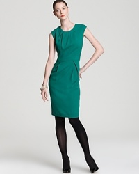 Pretty and pleated, this Lafayette 148 New York sheath dress puts the punch in power dressing with an impeccably tailored silhouette. Pretty and pleated, this Lafayette 148 New York sheath dress puts the punch in power dressing with an impeccably tailored silhouette.