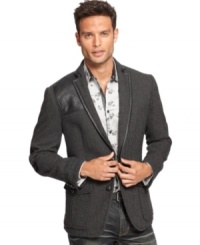 Dress to impress with this INC International Concepts blazer, with dapper details and a slim modern fit. Dress to impress with this INC International Concepts blazer, with dapper details and a slim modern fit.