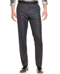Sharpen your style with these herringbone pants from Tallia Orange. Sharpen your style with these herringbone pants from Tallia Orange.
