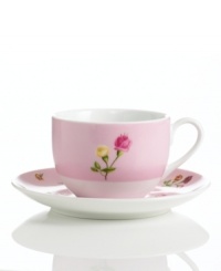 Breathe new life into a classic dinnerware pattern with this Country Rose teacup and saucer set. Dainty pink and gold blossoms plucked from the Old Country Roses collection are contrasted by bands of pale pink in everyday porcelain. (Clearance) Breathe new life into a classic dinnerware pattern with this Country Rose teacup and saucer set. Dainty pink and gold blossoms plucked from the Old Country Roses collection are contrasted by bands of pale pink in everyday porcelain. (Clearance)