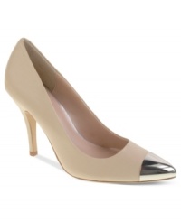 Chinese Laundry's Danger Zone pumps feature a metallic cap toe and a cute covered heel.