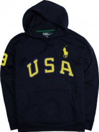 Polo Ralph Lauren USA Fleece Big Pony Hoodie (XX-Large, French Navy) Polo Ralph Lauren USA Fleece Big Pony Hoodie (XX-Large, French Navy)