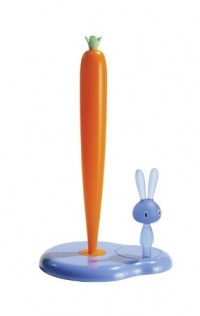 A di Alessi Bunny and Carrot Paper Towel Holder, Blue A di Alessi Bunny and Carrot Paper Towel Holder, Blue