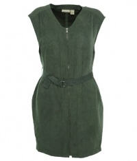DKNY Women's Suede Sleeveless Dress Gray XL DKNY Women's Suede Sleeveless Dress Gray XL