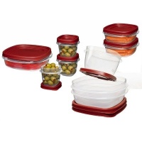 Rubbermaid FG7K3900CHILI Easy Find Lid 18-Piece Food-Storage Container Set with Lids Rubbermaid FG7K3900CHILI Easy Find Lid 18-Piece Food-Storage Container Set with Lids