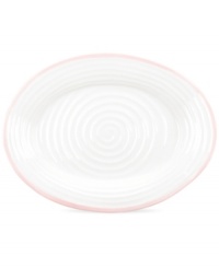 Distinctly ribbed Sophie Conran dinnerware sets your table with the charm of traditional hand-thrown pottery, but the durability of contemporary Portmeirion porcelain. Mix the banded Carnivale platter with solid pink pieces. Distinctly ribbed Sophie Conran dinnerware sets your table with the charm of traditional hand-thrown pottery, but the durability of contemporary Portmeirion porcelain. Mix the banded Carnivale platter with solid pink pieces.
