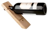 Gravity Defying Wine Bottle Stand - Wood, Single Bottle Holder Gravity Defying Wine Bottle Stand - Wood, Single Bottle Holder