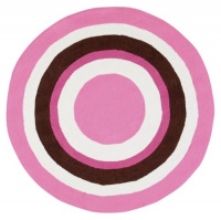 Pink Surya Playground 4'x4' Kids Round Area Rug from RugPal.com