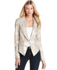 Spice up your look with a petite blazer from INC, made modern with snakeskin-style printed fabric and a structured cut! (Clearance) Spice up your look with a petite blazer from INC, made modern with snakeskin-style printed fabric and a structured cut! (Clearance)