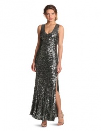 French Connection Women's Ozlem Sequin Maxi Dress, Gray, 10 French Connection Women's Ozlem Sequin Maxi Dress, Gray, 10