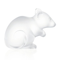This collectible mouse object from Lalique makes a sweet, whimsical statement in sparkling, handcrafted clear crystal. This collectible mouse object from Lalique makes a sweet, whimsical statement in sparkling, handcrafted clear crystal.