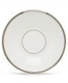 Beautiful in its simplicity, this dinnerware collection features a timeless, elegant design. The pristine white bone china is accented by a single, shimmering band of platinum. The understated beauty will add a refined sophistication to your dining experience for years to come.