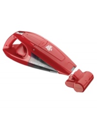 Go bag-less with this cordless vac's easy-to-empty dirt cup that flips open with the touch of a button and is ready to go again after a quick disposal. The lightweight design features a built-in crevice tool that traps everyday grime and a brushroll that attaches easily for a quick pick-up of pet hair on all surfaces, making this your go-to for convenient cleaning. 3-year warranty. Model BD10165. Go bag-less with this cordless vac's easy-to-empty dirt cup that flips open with the touch of a button and is ready to go again after a quick disposal. The lightweight design features a built-in crevice tool that traps everyday grime and a brushroll that attaches easily for a quick pick-up of pet hair on all surfaces, making this your go-to for convenient cleaning. 3-year warranty. Model BD10165.