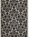 Couristan 6316/6333 Everest Retro Damask/Grey-Black 3-Feet 11-Inch by 5-Feet 3-Inch Rug