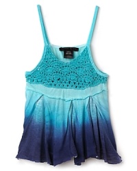 Flowers By Zoe Girls' Cropped Ombre Top - Sizes S-XL Flowers By Zoe Girls' Cropped Ombre Top - Sizes S-XL