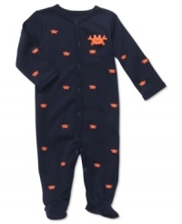 He may be a little crabby now and then but he's a sweetheart in Carter's sleepwear. He may be a little crabby now and then but he's a sweetheart in Carter's sleepwear.