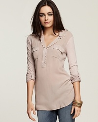 A relaxed silky silhouette from Splendid becomes a wardrobe staple in an instant. A relaxed silky silhouette from Splendid becomes a wardrobe staple in an instant.