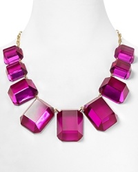 Gorgeous gobstopper resin stones comprise this bigger-is-bolder statement piece from kate spade new york, creating a necklace with outfit-making allure. Gorgeous gobstopper resin stones comprise this bigger-is-bolder statement piece from kate spade new york, creating a necklace with outfit-making allure.