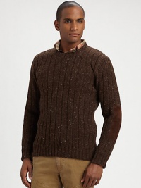 A refined crewneck silhouette channels authentic heritage in a classic tweed construction.CrewneckRibbed knit collar, cuffs and hemCottonDry cleanImported A refined crewneck silhouette channels authentic heritage in a classic tweed construction.CrewneckRibbed knit collar, cuffs and hemCottonDry cleanImported