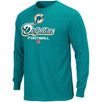 NFL Men's Miami Dolphins Critical Victory V Long Sleeve Basic Tee (Aqua, X-Large) NFL Men's Miami Dolphins Critical Victory V Long Sleeve Basic Tee (Aqua, X-Large)