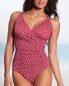 Miraclesuit Coffee Bean Wrap Swimsuit Red