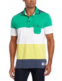 Nautica Men's Short Sleeve Pique Rugby Striped Polo Nautica Men's Short Sleeve Pique Rugby Striped Polo