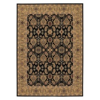 Couristan Royal Kashimar 8132/2606 All Over Vase Area Rug - Black/Deep Maple Couristan Royal Kashimar 8132/2606 All Over Vase Area Rug - Black/Deep Maple