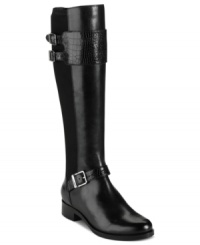Stylish & sophisticated. Buckle up with the Tennley Buckle Boots from Cole Haan. This go-anywhere style features classic buckles and fun croc embossed detailing. Stylish & sophisticated. Buckle up with the Tennley Buckle Boots from Cole Haan. This go-anywhere style features classic buckles and fun croc embossed detailing.