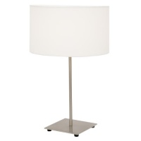 Home Design, Bergen Table Lamp with White Shade (Polished Steel) Home Design, Bergen Table Lamp with White Shade (Polished Steel)
