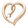 10K Rose Gold Diamond Heart Pendant/Slide - 0.07 Ct. -- LIFETIME WARRANTY