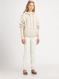 This cozy knit pullover is finished with a sporty drawstring hood and a kangaroo pocket.Attached hood with drawstringKangaroo pocketRib-knit cuffs and hemCotton/polyamideDry cleanImported of Italian fabricModel shown is 5'11 (180cm) wearing US size Small. This cozy knit pullover is finished with a sporty drawstring hood and a kangaroo pocket.Attached hood with drawstringKangaroo pocketRib-knit cuffs and hemCotton/polyamideDry cleanImported of Italian fabricModel shown is 5'11 (180cm) wearing US size Small.